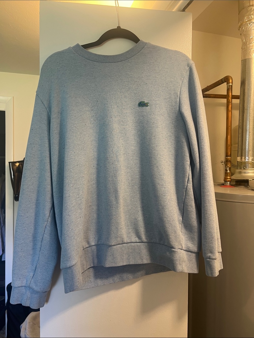 Lacoste Speckled Blue Crewneck